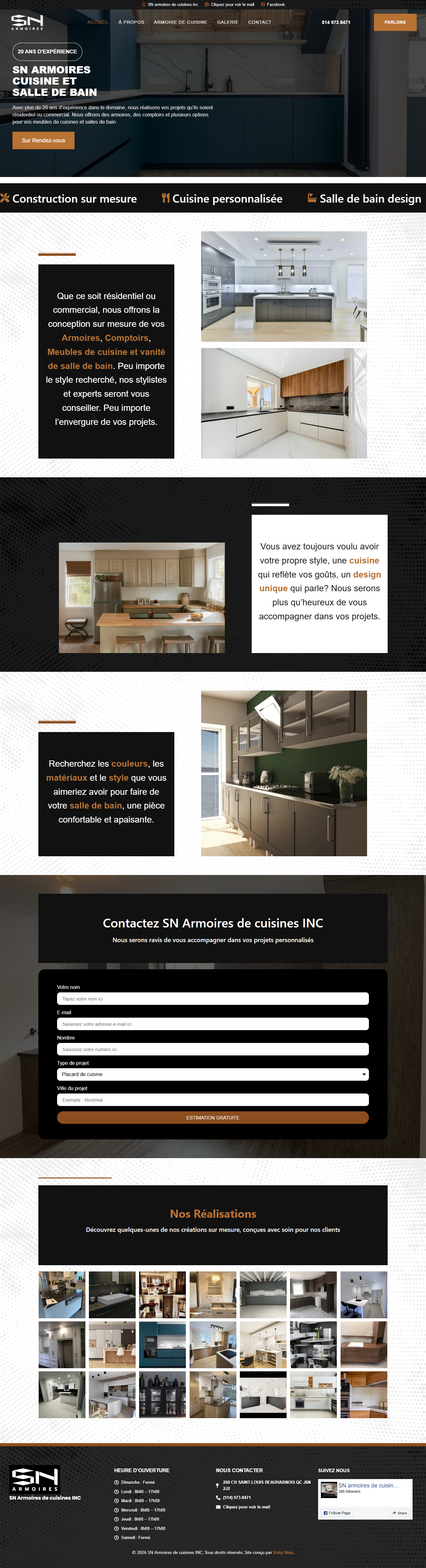Sn Armoires Website